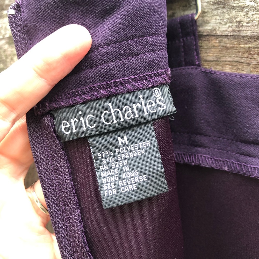 Eric Charles Vintage Smock Dress Pinafore Jumper Size M Purple - Picture 12 of 13